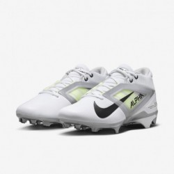 Chaussures de football Nike Alpha Menace 4 Pro (FD7037-100, blanc/argent métallique/poussière de photons)