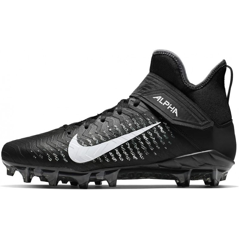 Chaussures de football Nike Alpha Menace Pro 2 Mid pour homme - Noir et blanc (AQ3209-002)