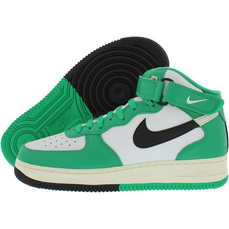 Chaussures Nike Air Force 1 Mid '07 LV8 pour homme (DZ2554-100, blanc sommet/vert stade/lait de coco/noir)