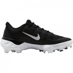 Chaussures de baseball Nike Alpha Huarache Elite 4 Low MCS pour homme (FD6221-001, noir/teinte bleue/anthracite/blanc)