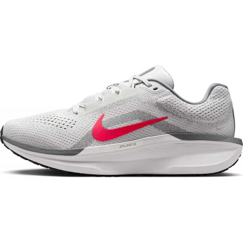 Chaussures de course sur route Nike Winflo 11 pour homme (FJ9509-005, poussière de photons/gris fumée/gris fumée clair/rouge feu