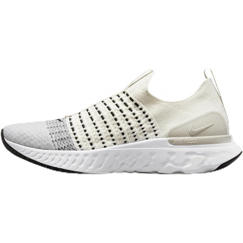 Chaussures de course Nike React Phantom Run Flyknit 2 pour homme (DV2139-100, Voile/Blanc/Os clair/Noir)