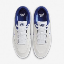 Chaussures Nike SB Malor pour homme (FV6064-100, blanc/teinte platine/blanc/bleu royal profond)