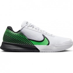 Chaussures de tennis pour terrain dur NikeCourt Air Zoom Vapor Pro 2 pour homme (DR6191-105, blanc/noir/vert poison)