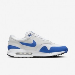 Chaussures de golf Nike Air Max 1 '86 OG G pour homme (DV1403-115, blanc/platine pur/noir/hyper royal)