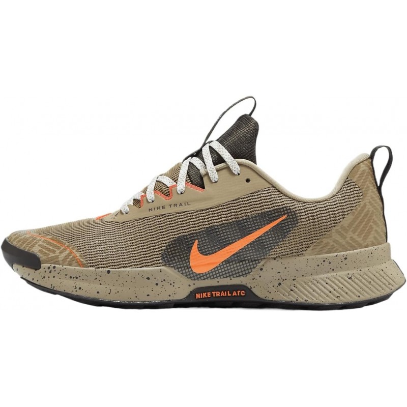 Chaussures de course sur sentier Nike Juniper Trail 3 pour homme (FQ0904-200, présenté : kaki/marron velours/corail vintage/hype