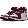 Chaussures de golf NIKE Air Jordan I High G pour homme (DQ0660-103, blanc/bordeaux/argent métallique)