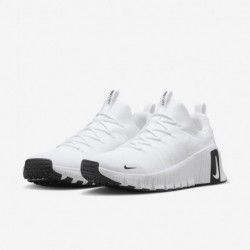 Chaussures d'entraînement Nike Free Metcon 6 pour homme (FJ7127-101, blanc/blanc/noir)