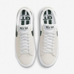 Chaussures de skate Nike SB Zoom Blazer Low Pro GT (DC7695-102, Blanc/Blanc/Gomme marron clair/Sapin)