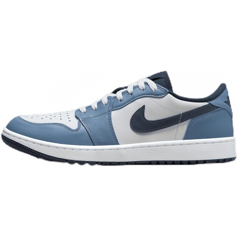 Chaussures de golf Air Jordan 1 Low G (DD9315-115, blanc/orage égéen/blanc/bleu marine armurerie)