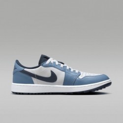 Chaussures de golf Air Jordan 1 Low G (DD9315-115, blanc/orage égéen/blanc/bleu marine armurerie)