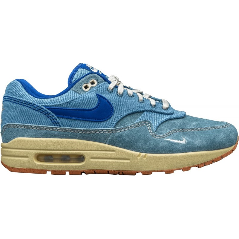 Chaussures Nike Air Max 1 PRM Dirty Denim pour homme, Violet Ore/Medium Ash/Black/Mu