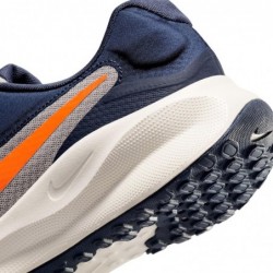 Chaussures de course sur route Nike Revolution 7 pour homme (FB2207-009, LT IRON ORE/TOTAL ORANGE-THUNDER BLUE)