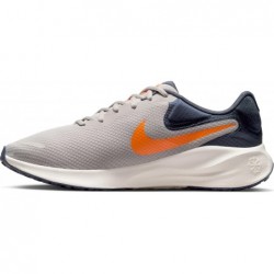 Chaussures de course sur route Nike Revolution 7 pour homme (FB2207-009, LT IRON ORE/TOTAL ORANGE-THUNDER BLUE)