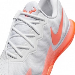 Chaussures de tennis pour terrain dur NikeCourt Zoom Vapor Cage 4 Rafa pour homme (DD1579-106, blanc/mangue brillante)