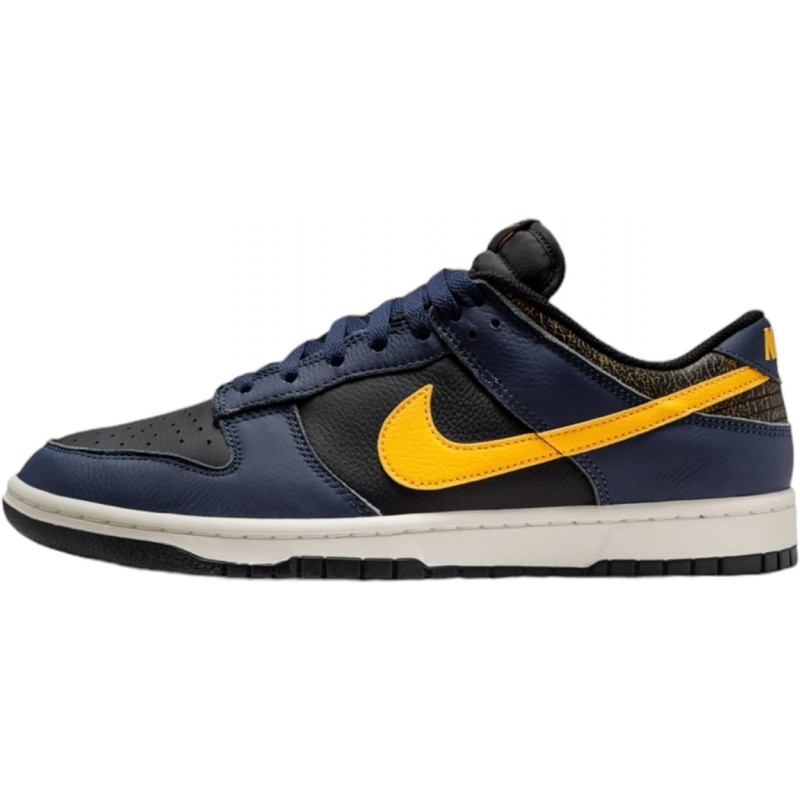 Chaussures Nike Dunk Low Retro pour homme, noir/jaune tour