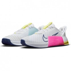 Chaussures d'entraînement Nike Metcon 9 EasyOn pour homme (DZ2615-102, blanc/bleu royal foncé/rose féroce/blanc)