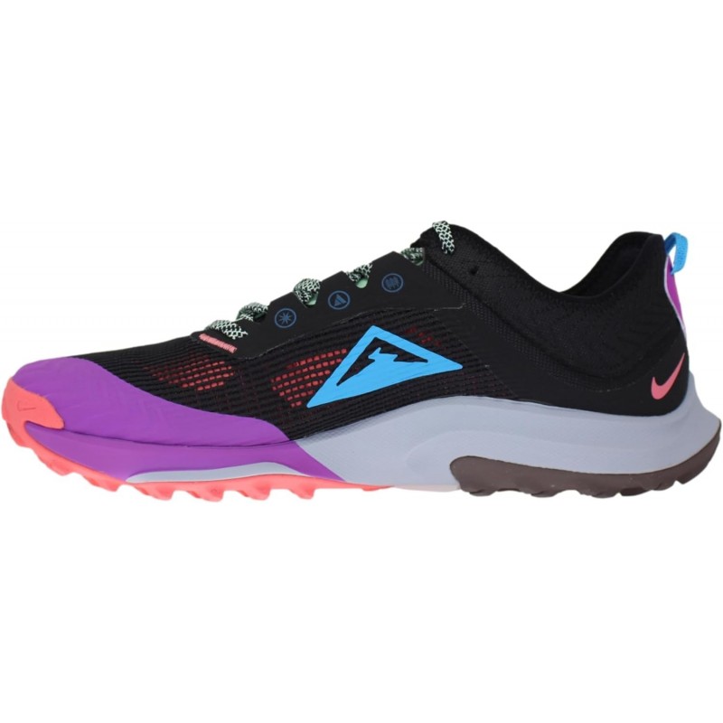 Chaussure de course sur sentier Nike Air Zoom Terra Kiger 8 pour homme, noir/violet vif/vert émail/bleu laser