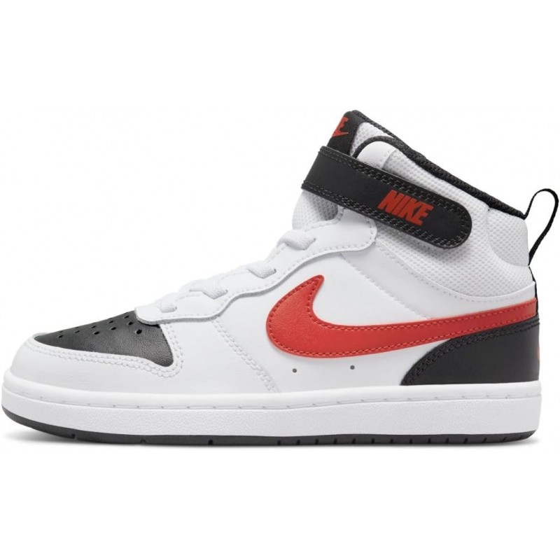 Chaussure de basket-ball Nike Court Borough MID pour enfant - Blanc/rouge