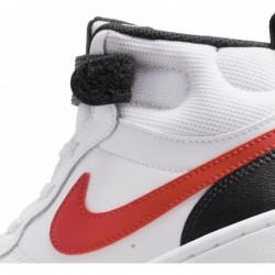 Chaussure de basket-ball Nike Court Borough MID pour enfant - Blanc/rouge