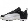 Chaussures de golf NIKE Jordan 12 Low Retro pour homme Noir/Blanc-Rouge Varsity DH4120-010