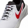 Chaussures de course sur route Nike Revolution 7 pour homme (FB2207-102, blanc/rouge feu-noir-poussière photonique)