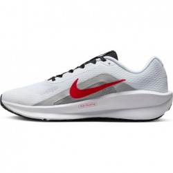 Chaussures de course sur route Nike Downshifter 13 pour homme (FD6454-104, blanc/gris fumé clair/noir/rouge feu)