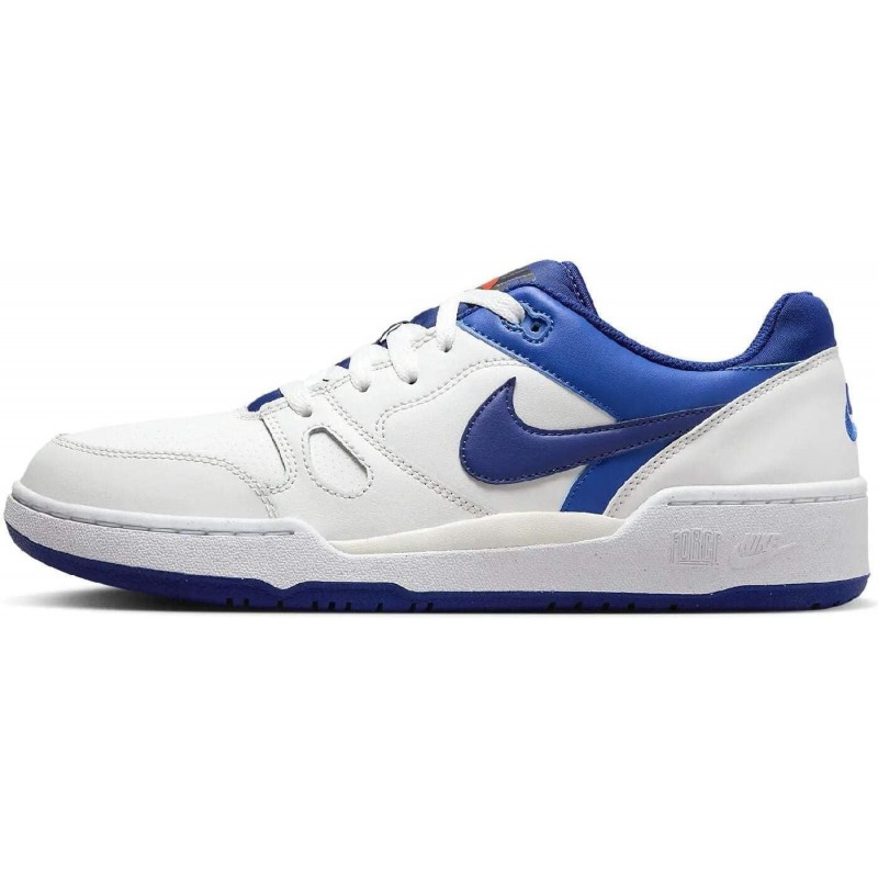 Chaussures Nike Full Force Low pour homme (FB1362-104, blanc sommet/bleu coureur/blanc sommet/bleu royal profond)